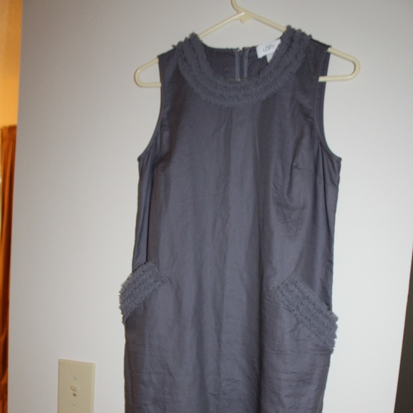 LOFT Dresses Loft 0 Cotton Gray Sleeveless Dress Sz 6 Poshmark